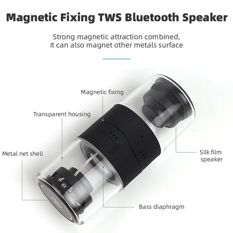 Беспроводная колонка Fineblue MK22 TWS Bluetooth мини Колонка светодиодный Ной