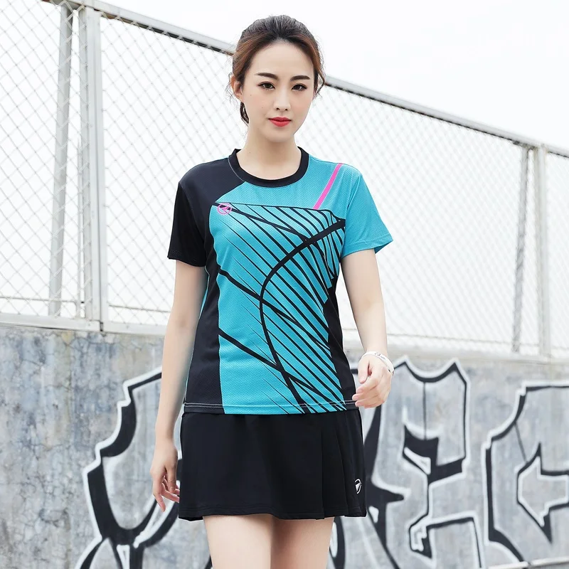 Новинка 2019 быстросохнущие рубашки для бадминтона мужчин и женщин настольного