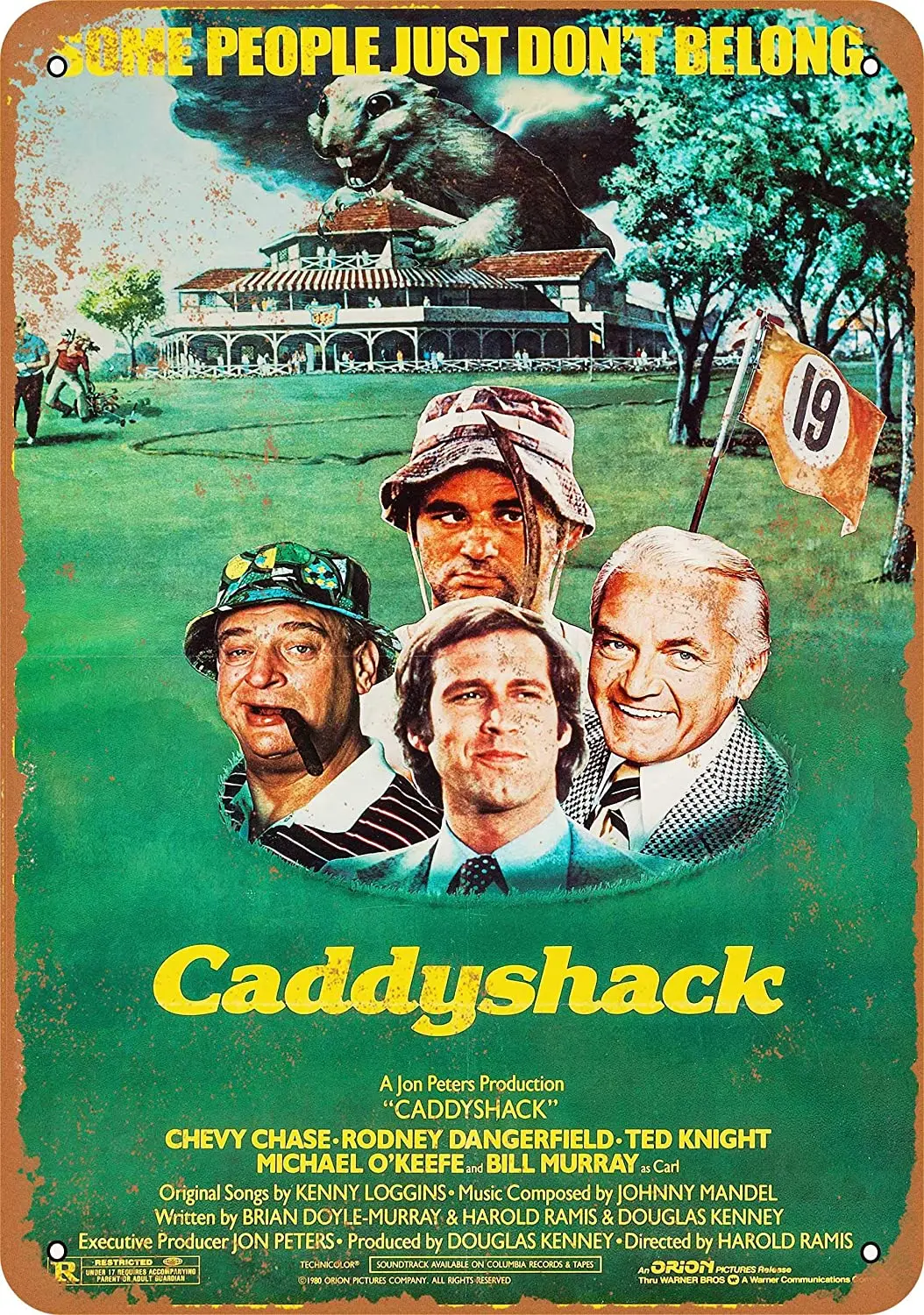 

WallColor 8*12 Metal Sign Caddyshack Movie Vintage Look