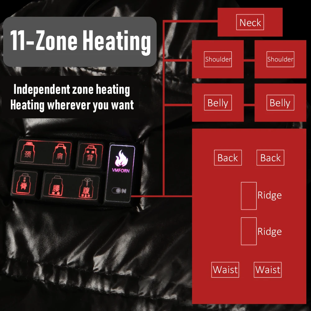 

Heating Clothes Intelligent Temperature Control Electric Heating Vest Heating Vest Full Body Charging Vest Down Jacket Women