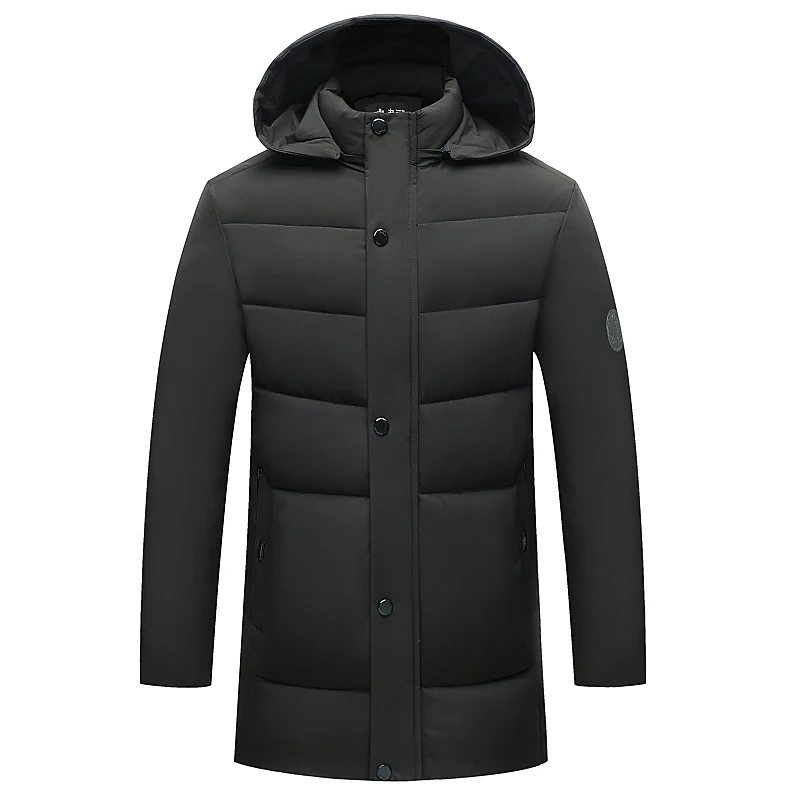 Winter Parka Men's Solid Jacket 2020 New Arrival Thick Warm Coat Long Hooded Jacket Fur Collar Windproof Padded Coat Fashion Men