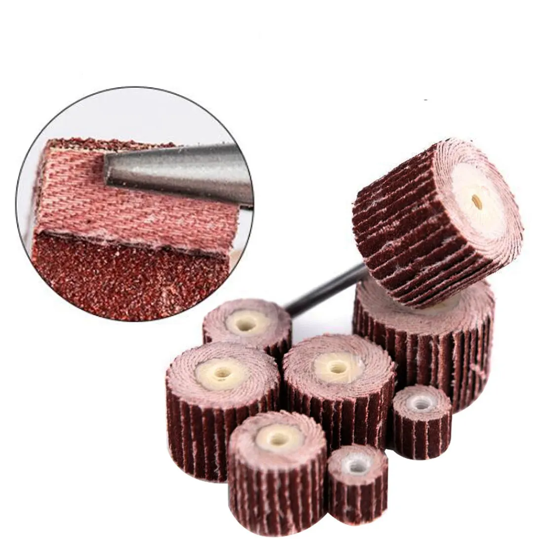 

10PC For Dremel Accessories Sandpaper Sanding Flap Polishing Wheels Sanding Disc Polishing Snap Wheel For Rotary Tool