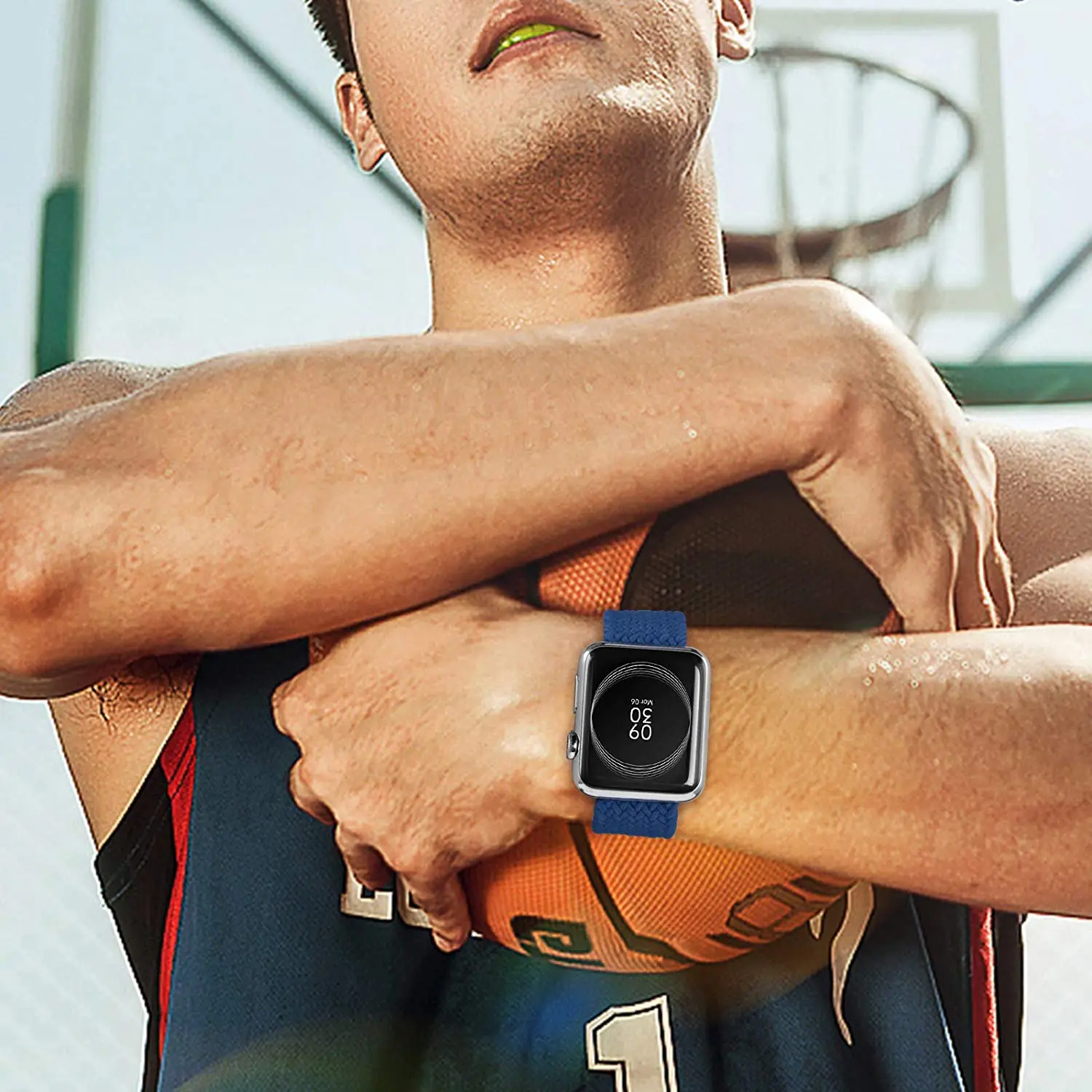 

iYoga for Apple Watch strap 38 mm 40 mm 42 mm 44 mm Woven single loop elastic band Elastic sports women's and men's wrist strp