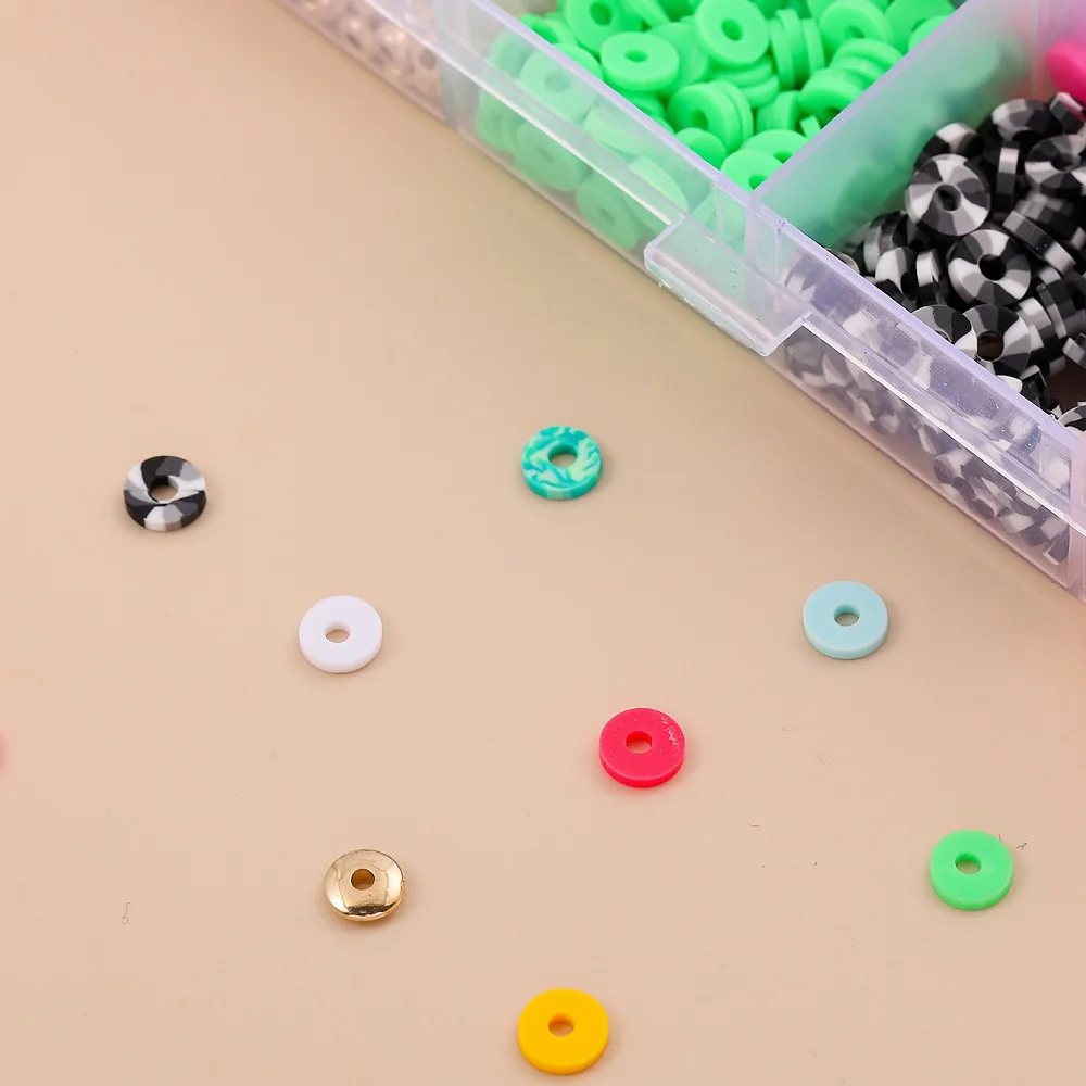 DIY Letter Polymer Clay Bracelet For Women Handmade Beads Charm Bracelet Jewelry Making DIY Colorful DIY Bohemian Bracelet Chain