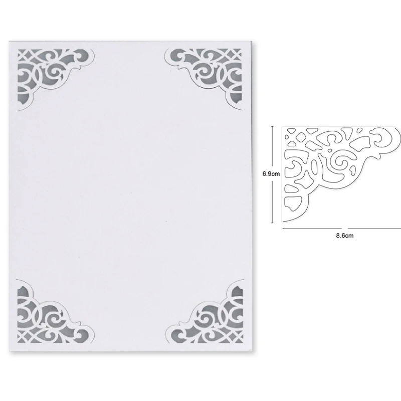 

metal cutting dies lace corner frame cut die mold decoration Scrapbook paper craft knife mould blade punch stencils dies