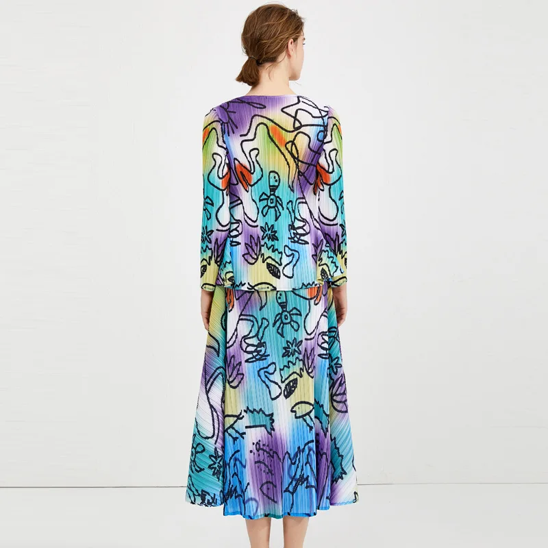 LANMREM 2020 новая весенняя женская модная футболка с круглым вырезом и длинными