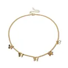 Женский чокер со звездами и бабочками, золотая цепочка на шею, яркий ошейник-чокер, Ювелирное Украшение для женщин