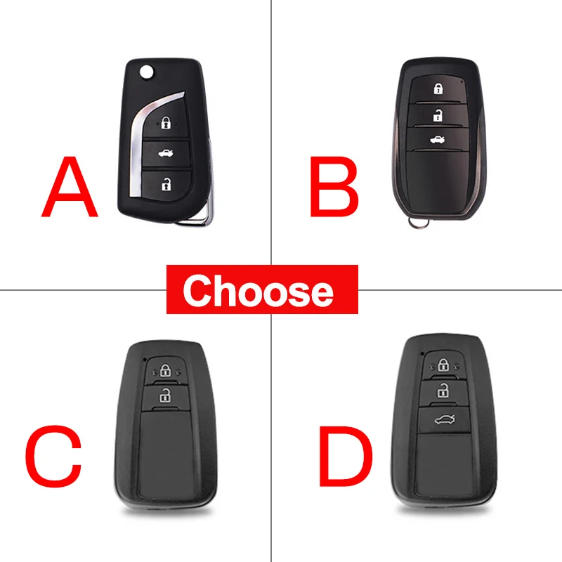 Чехол для автомобильного ключа Toyota Camry CHR Corolla RAV4 Avalon Prado Prius Hilux Fortuner Avensis Verso Yaris auris