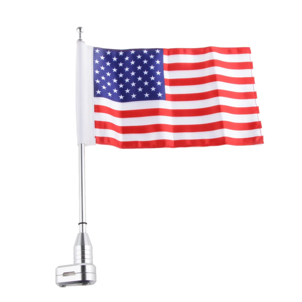 Motorcycle 10x6 inch American Flag with Luggage Rack Pole Mount Sissy Bar for Honda Golden Wing GL1800 | Автомобили и мотоциклы