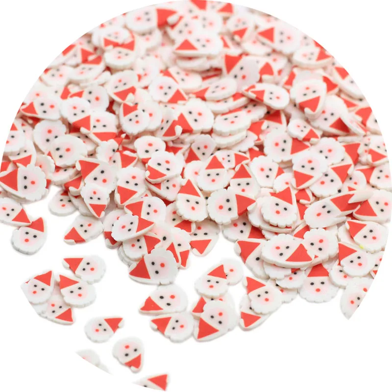 Смешанные рождественские снежные ломтики полимерная глина шейкер для ногтей