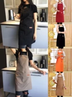 adjustable waterproof unisex work apron for men woman canvas kitchen with tool pockets utility cooking kitchen aprons