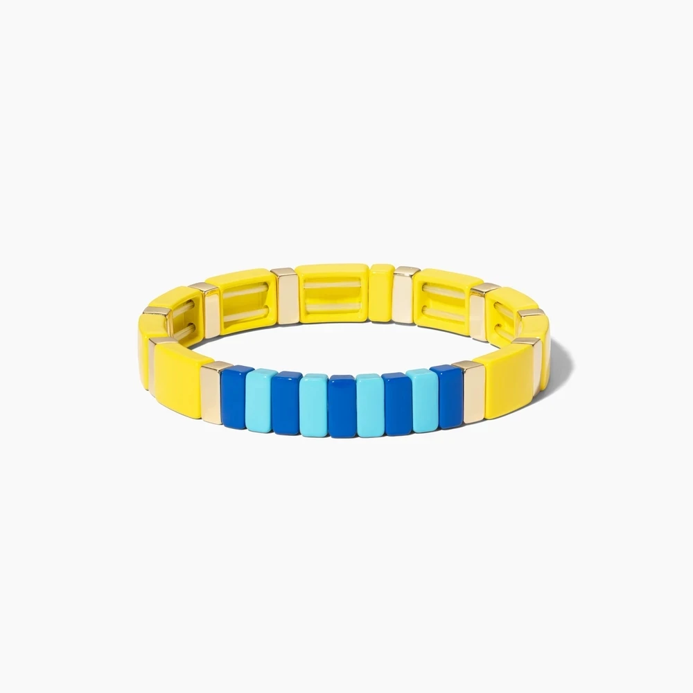 Bracelets enamel stretch bracelets for women armbandjes dames pulsera masculina TUTTI FRUTTI BRACELET GOLD HONEYCOMB beads bracelet men - Окраска металла: Bracelets