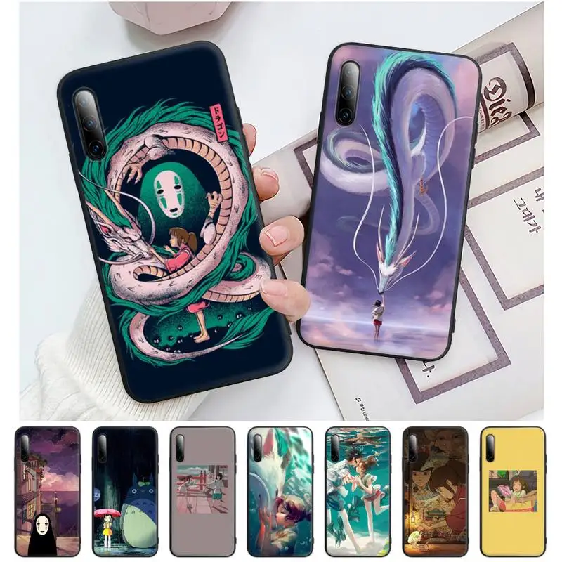 

Japan Anime Chihiro Spirited Away Black Silicone Mobile Phone Case For Honor 7A Pro 7C 10i 8 8A 8X 8S 9 10 20 Lite Cover