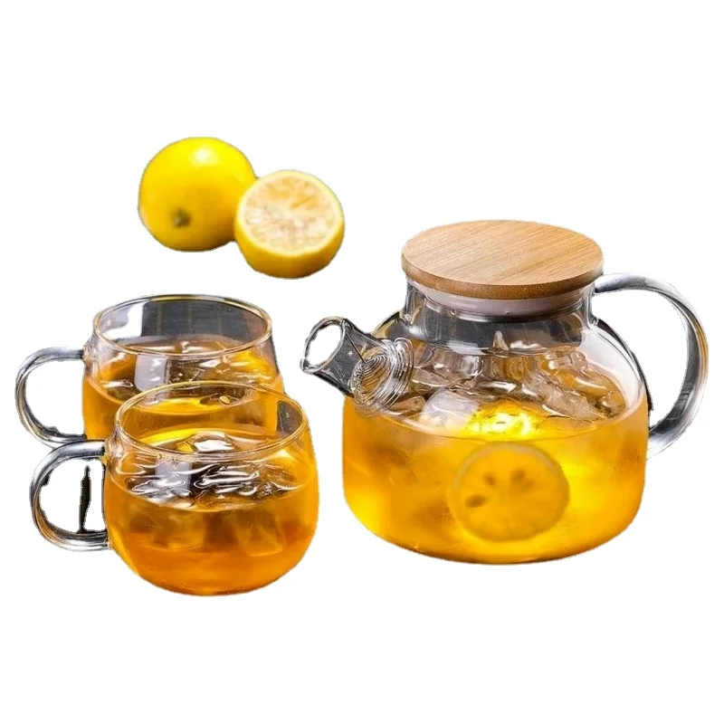 Прозрачный стеклянный термостойкий чайник 1 л/ 8 л | Дом и сад