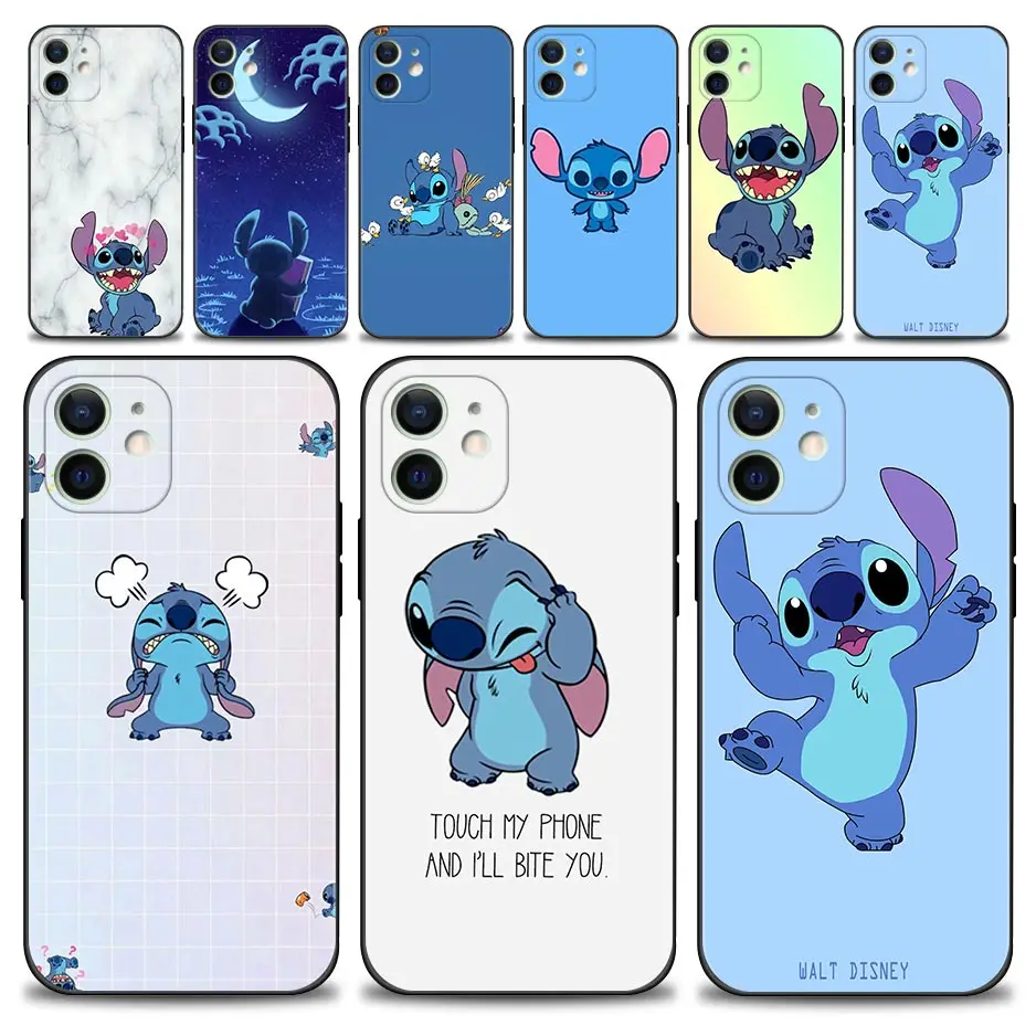

Disney stitch Cute Case For Apple iPhone 13 12 11 Pro Max 13 12 Mini Cover Silicone Funda Soft Shell Capa
