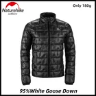 Куртка Naturehike 1000 FP 90% из белого гусиного пуха, Ультралегкая 10D нейлоновая ткань, уличное зимнее пальто для кемпинга и скалолазания, мужские куртки