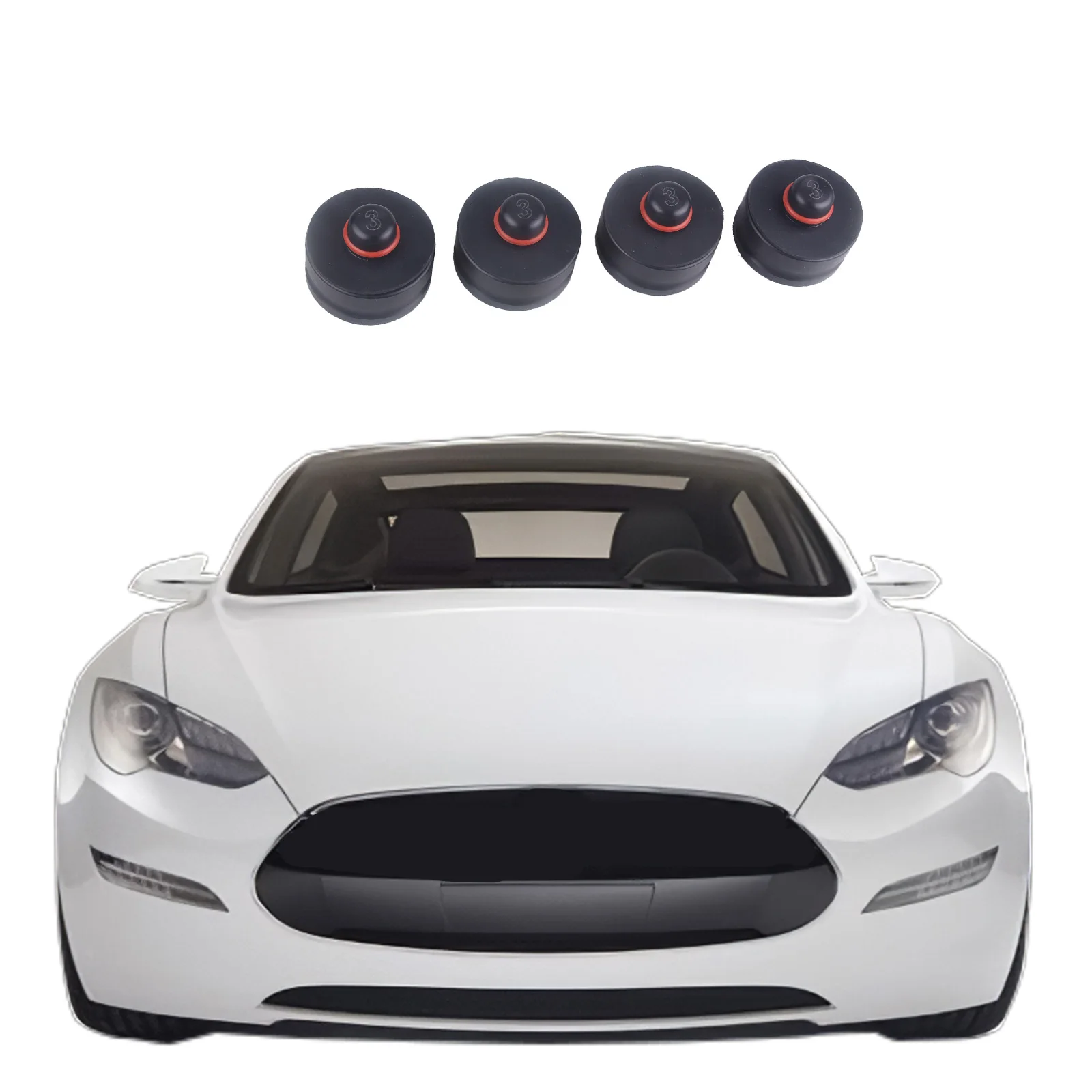 

4 шт., автомобильные резиновые подставки для Tesla Model 3