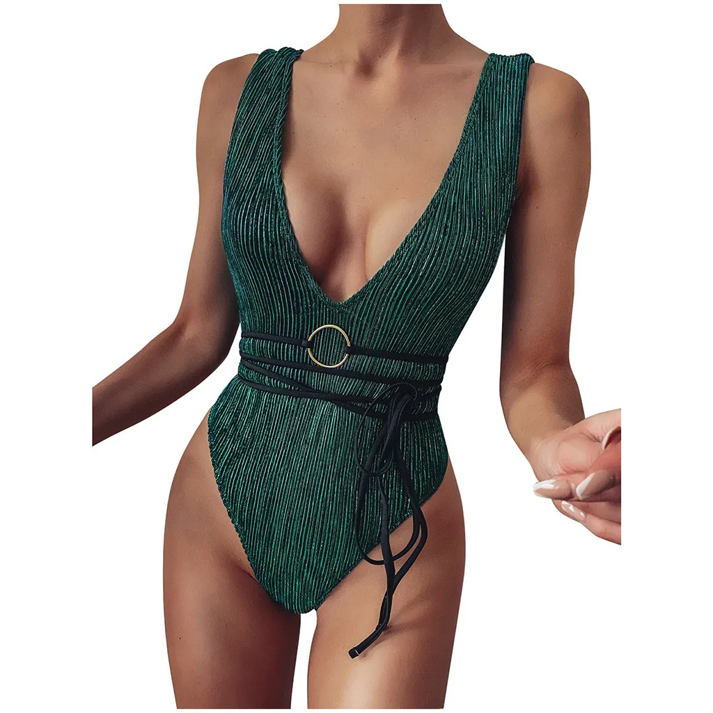 Женский односекционный купальник-бикини с пуш-ап-подушечкой купальник-бандаж