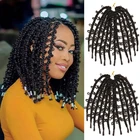 Синтетическая тесьма 12 дюймов в форме бабочки, закрученная вязаная коса с эффектом старения, богини, предварительно Заплетенный Боб