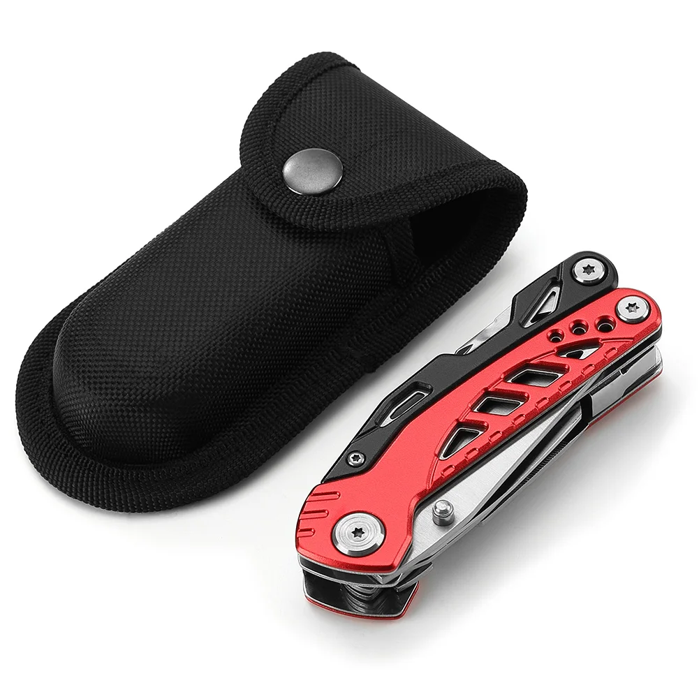 10 in 1 Plier Multitool Set Foldable Pliers Pocket EDC Camping Outdoor Survival Hunting Tool with Nylon Pouch Screwdriver Opener |