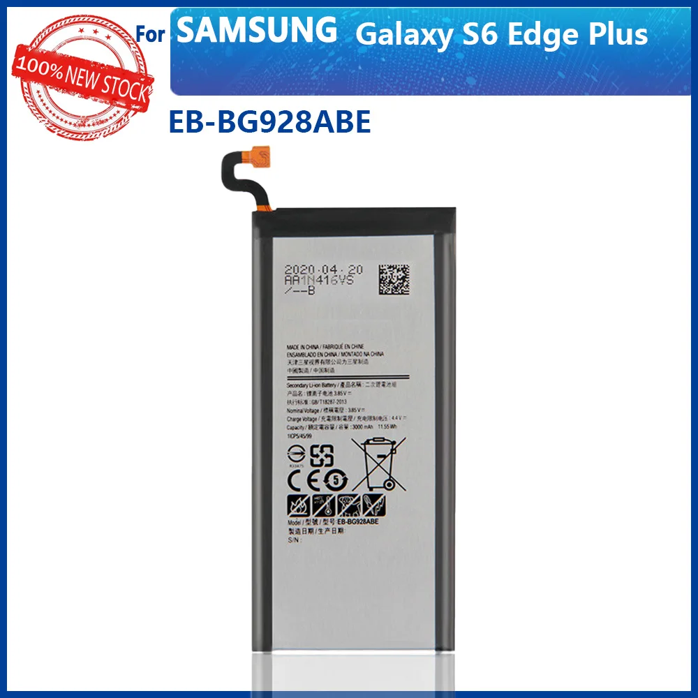 100% Оригинальный аккумулятор EB-BG928ABE 3000 мАч для Samsung Galaxy S6 Edge Plus G928 G928F G928G G928T G928A G928I