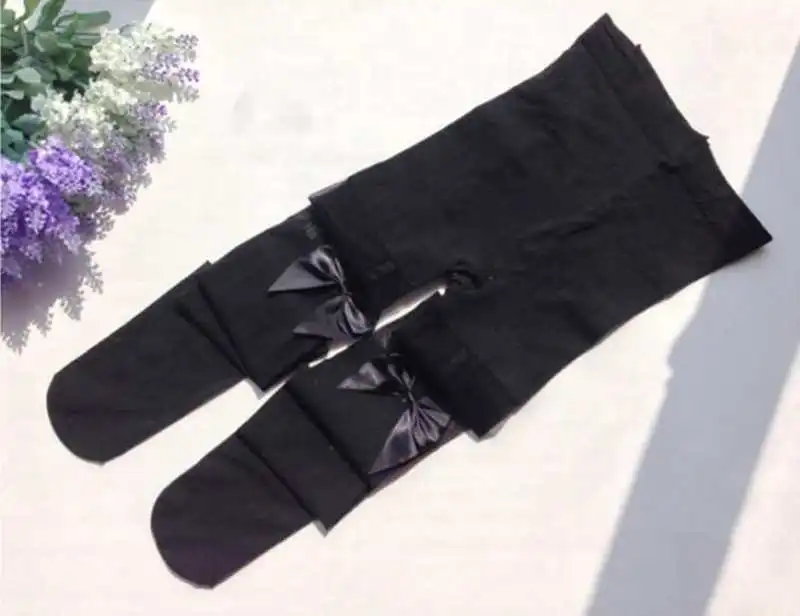 

Soft Velvet Bowknot Women Stockings with Suspender Summer Nylon Sexy Tights Female Pantyhose Knee High Hosiery