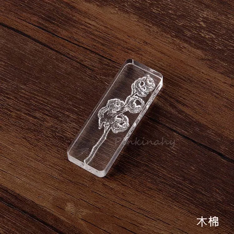 Ретро Лес серии украшения из акрила Резиновые Марки для stationery канцелярские DIY ремесла растения Цветок гинкго хлопок стандарт - Цвет: 8
