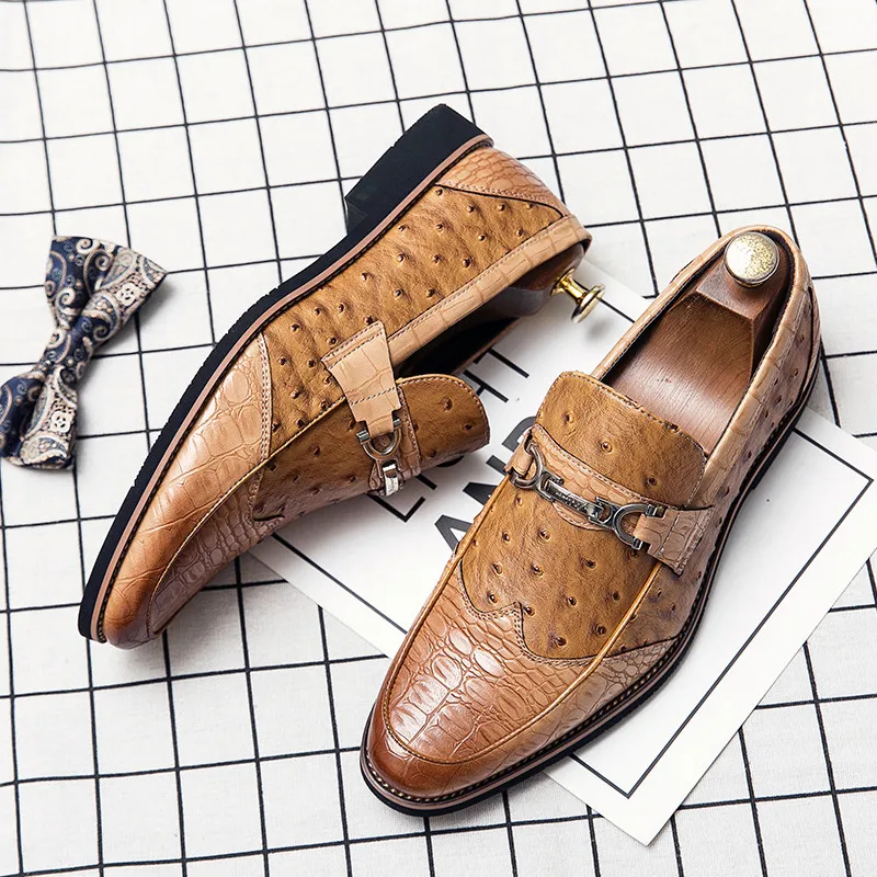 

Brown Leather Shoes Mens Designer Shoes Casual Men's Leather Oxford Italian Handmade Men Moccasins Dress Man Fashion For Summer