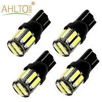 4pcs t10 car turn signal dc 12v w5w 7020 10smd bulb 194 168 wedge replacement reverse panel lamp white bulb for clearance lights