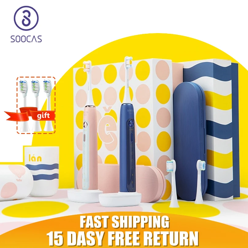 

Soocas X5 Sonic Electric Toothbrush Xiaomi Soocare Smart Adult Ultrasonic Automatic Teethbrush USB Rechargeable 12 modes IPX7