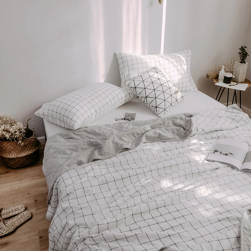 Белый плед мыть хлопок мягкое покрывало/покрывало также хорошо использовать как