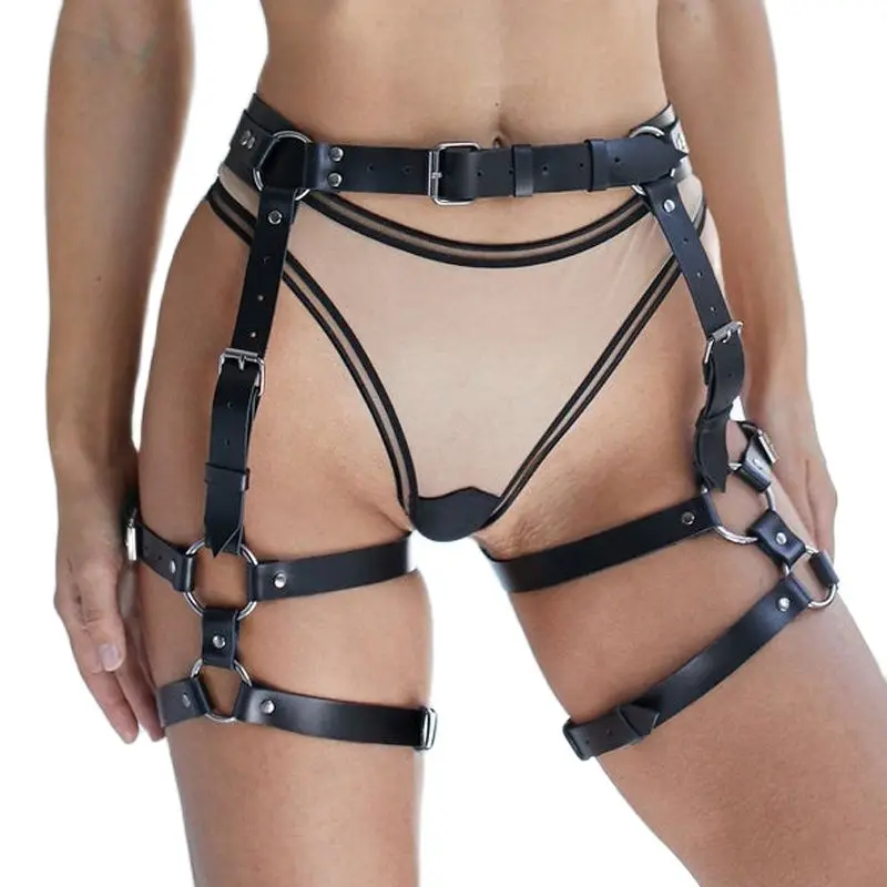 

Leather Garter Belt Body Straps Sexy Lingerie Erotic Women Gothic Suspenders Harajuku Harness Leg Cage Bondage Body Belt