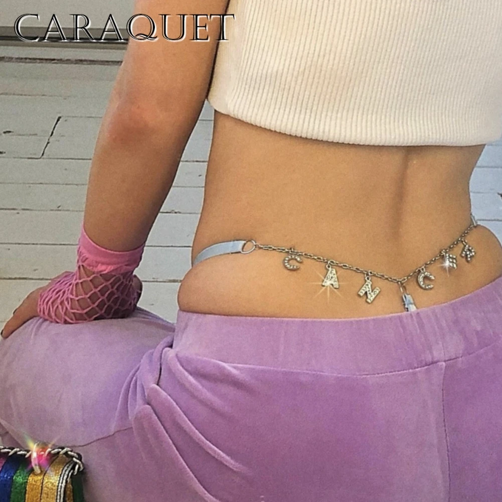 Индивидуальное нижнее белье с надписью и кристаллами на заказ цепочка для тела