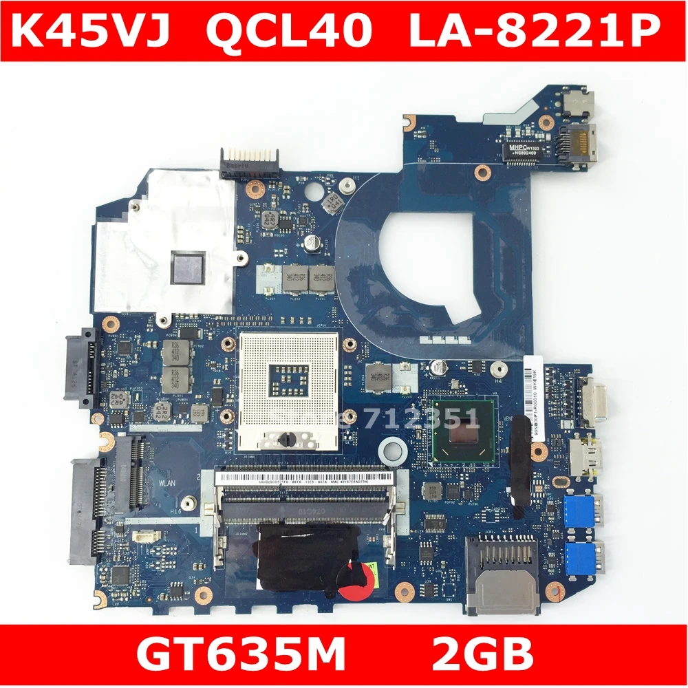 K45VJ QCL40 LA 8221P REV1.0 GT635M 2G Материнская плата ASUS K45VM K45VD A45V K45VS A85V P45VJ материнская для