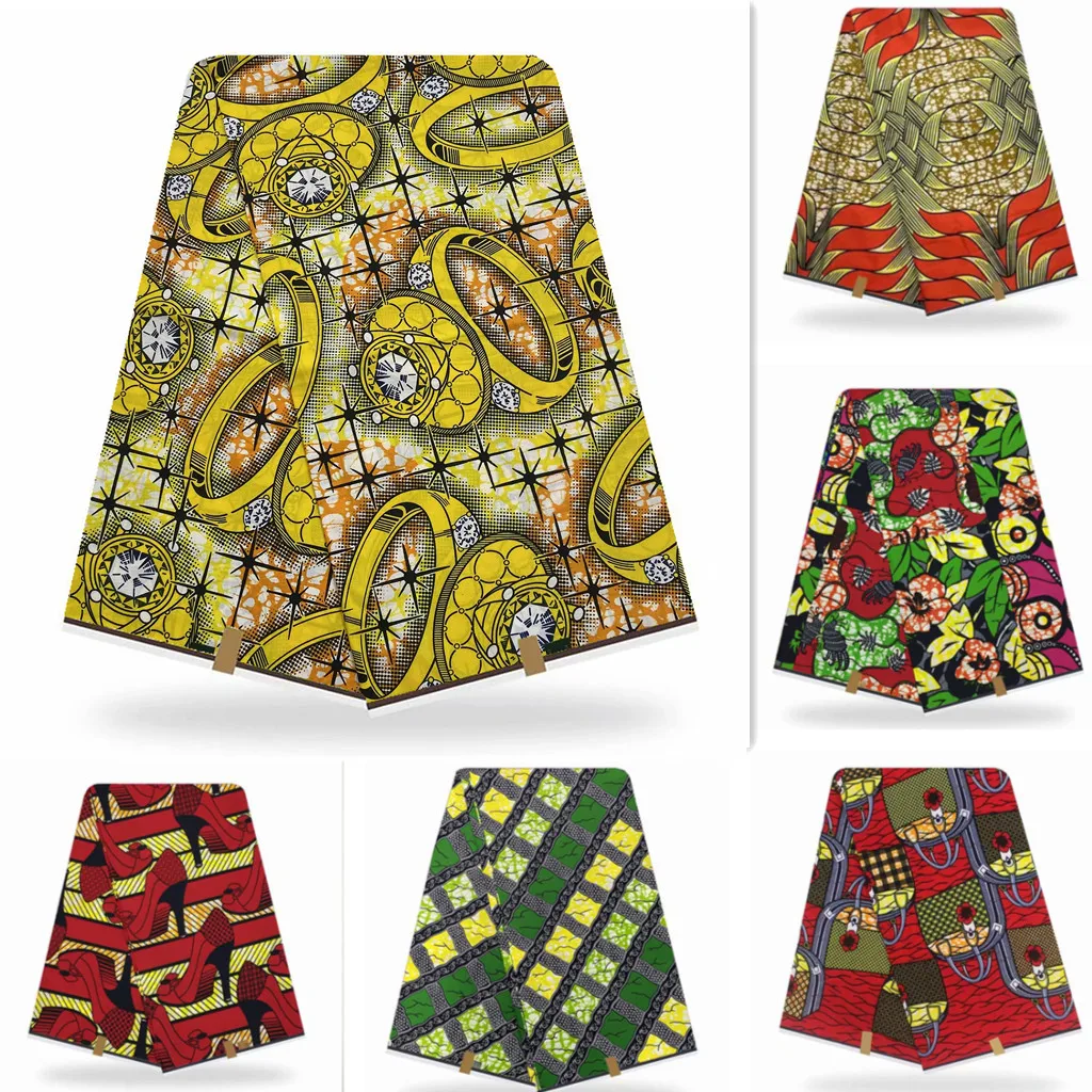 Новый дизайн 6 ярдов/партия в африканском стиле из парафинированной ткани Гана