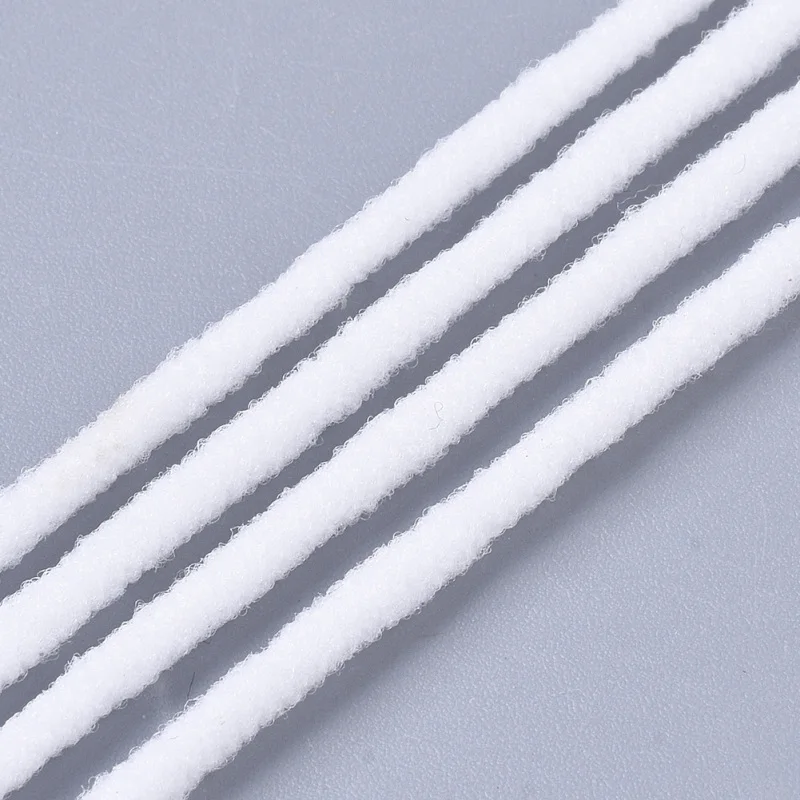 

300yard Round Elastic Band 2.8mm White Elastic Cord Polyester & Spandex for Mouth Cover Ear Loop DIY Mouth Cover Masks Material