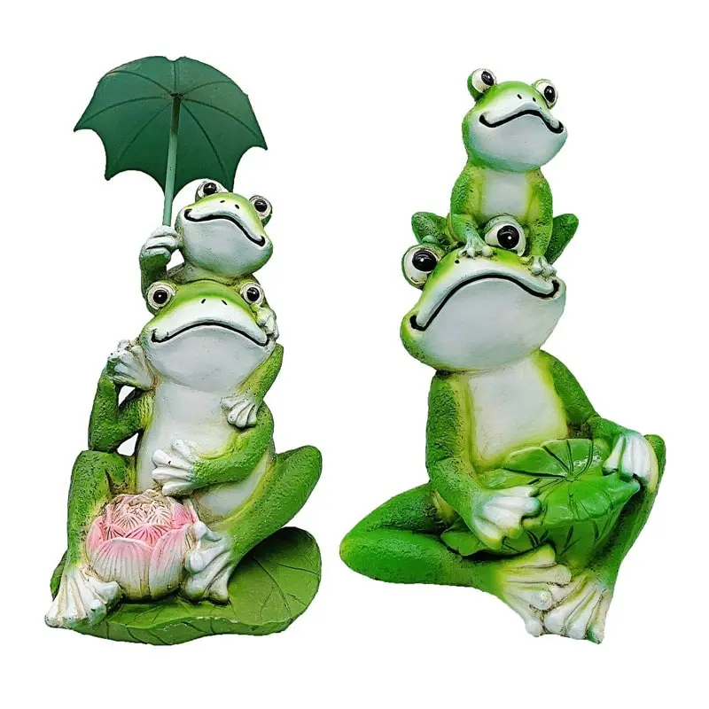 Статуя лягушки из мультфильма садовая Декоративная скульптура статуэтка