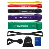 tomshoo 5 packs stretch resistance band exercise expander pull up assist elastic bands fitness training pilates home workout