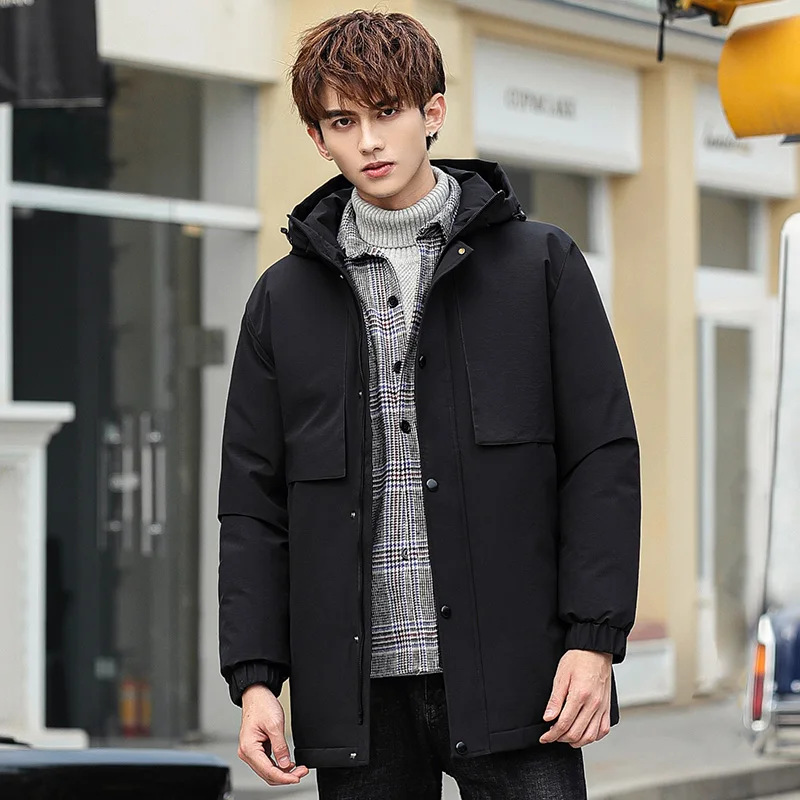Couple's down jacket man and women  thickening Winter new Canadian trend white duck down men's parker cargo couple