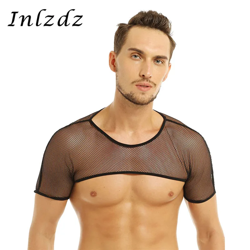 Нижнее белье мужское прозрачная сетка ажурный нагрудный ремень сексуальное