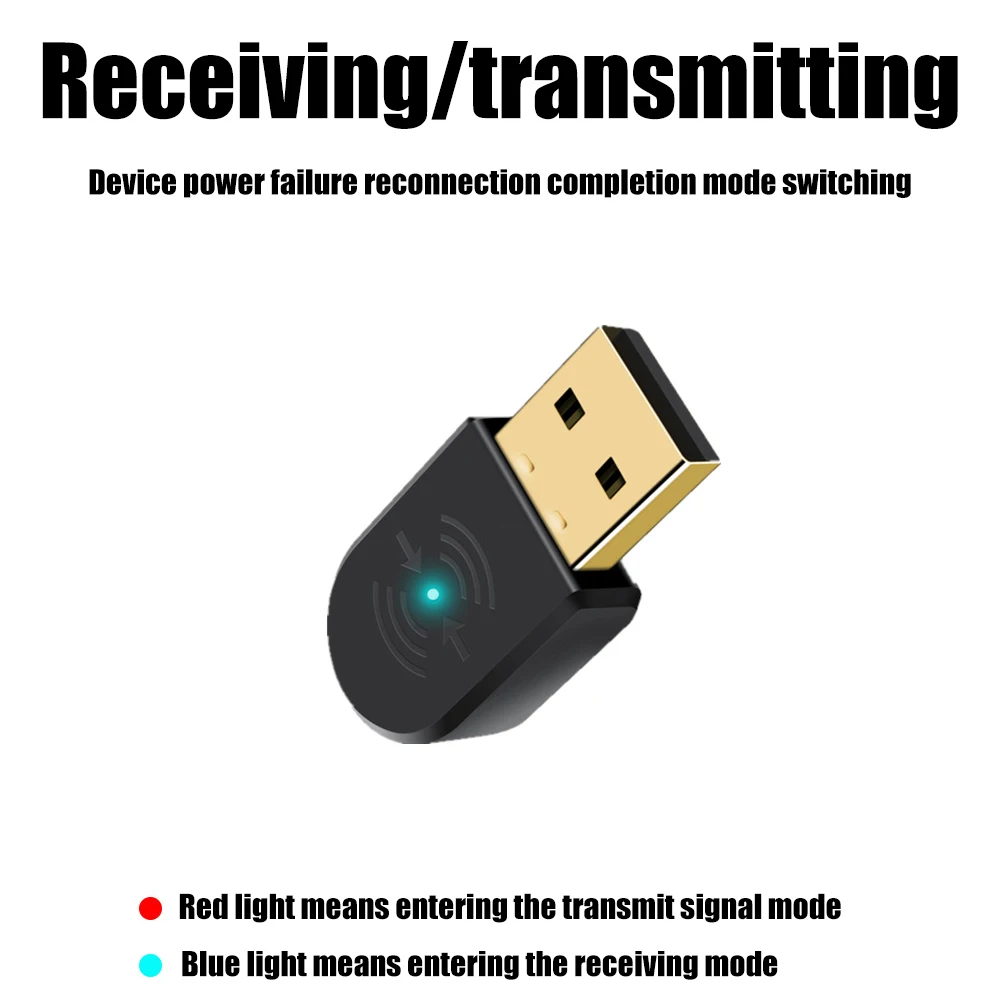 2 в 1 Bluetooth 5 0 приемник/передатчик беспроводной адаптер с USB 3 мм AUX микрофоном