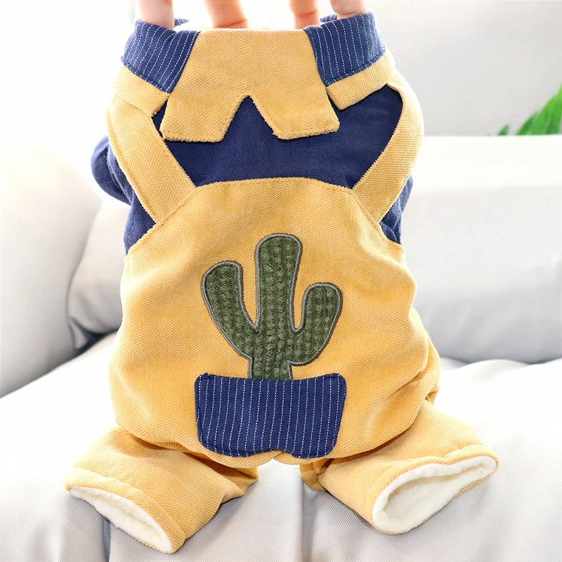 

Winter Thicken Warm Pet Coat Dog Teddy Bichon Pomeranian Schnauzer Small Dog Puppy Clothes Four-legged Siamese Clothes