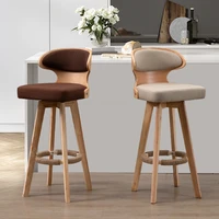 modern bar stool solid wood barstools nordic modern minimalist bar chair high foot bar stools home front desk swivel back chair