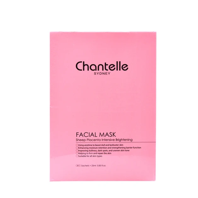 Австралийская розовая биоплацентная маска для лица chantella 7 шт. осветляет тон кожи