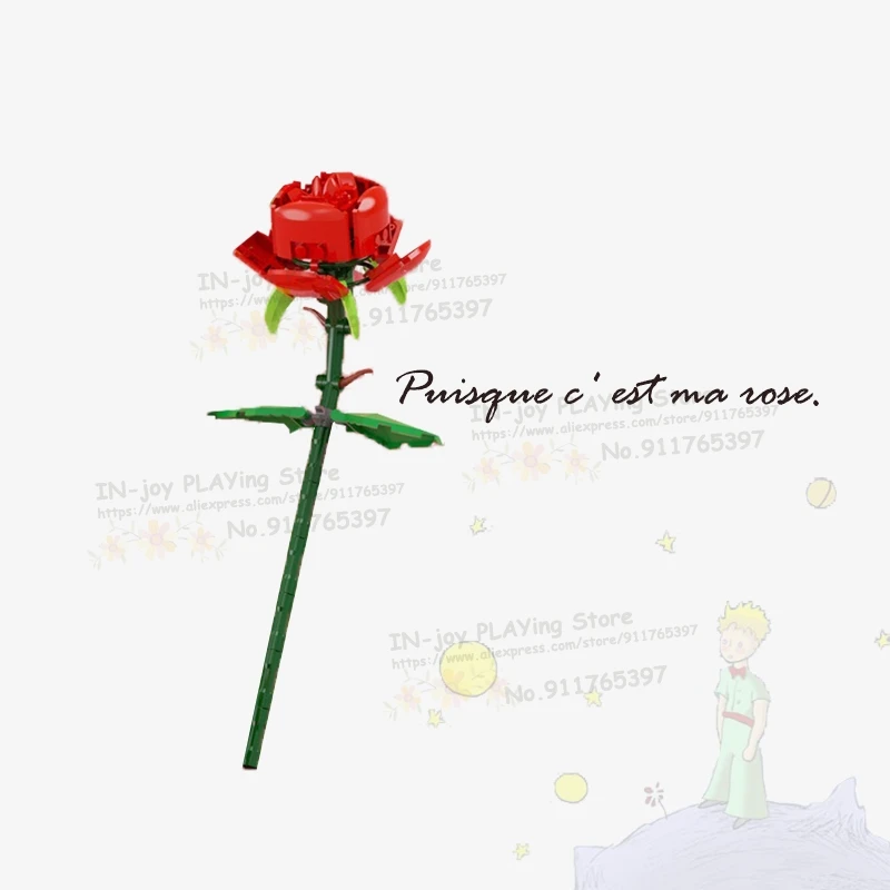 3 шт./лот строительные блоки: цветы розы камелиас хризантемы минималистичные