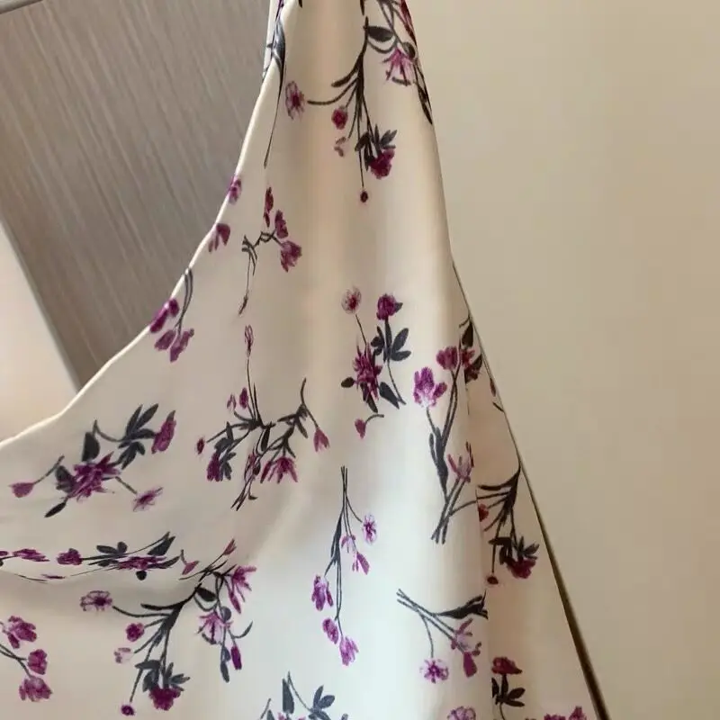 Sexyboutique Women New Sexy Backless Sling V-neck Print Dress Seaside Holiday Beach Irregular Slant Shoulder Chain Strap | Женская