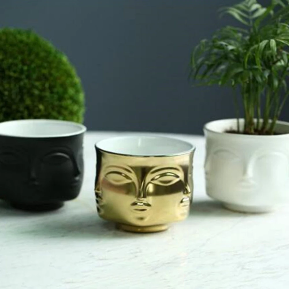 Художественные вазы Vaso с изображением человеческого лица для цветов