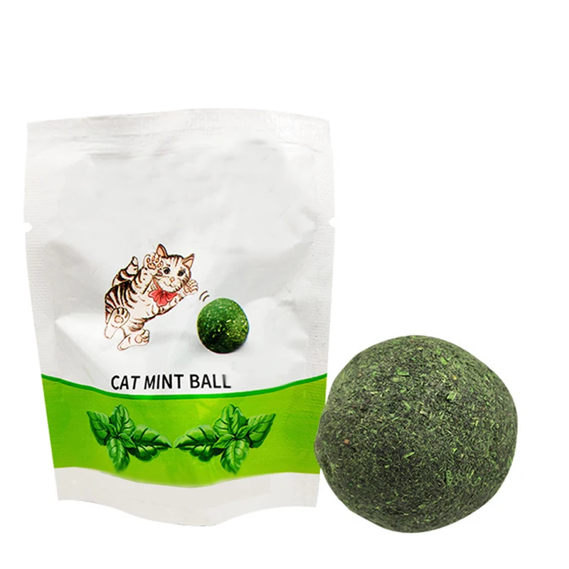 

Legendog 1pc Cat Catnip Ball Creative Teeth Cleaning Natural Silvervine Ball Cat Licking Ball Pet Supplies