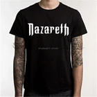 Футболка с логотипом Nazareth, Мужская черная хлопковая Футболка в стиле хард рок, летняя мужская футболка, бренд shubuzhi, Мужская футболка, европейский размер sbz5032