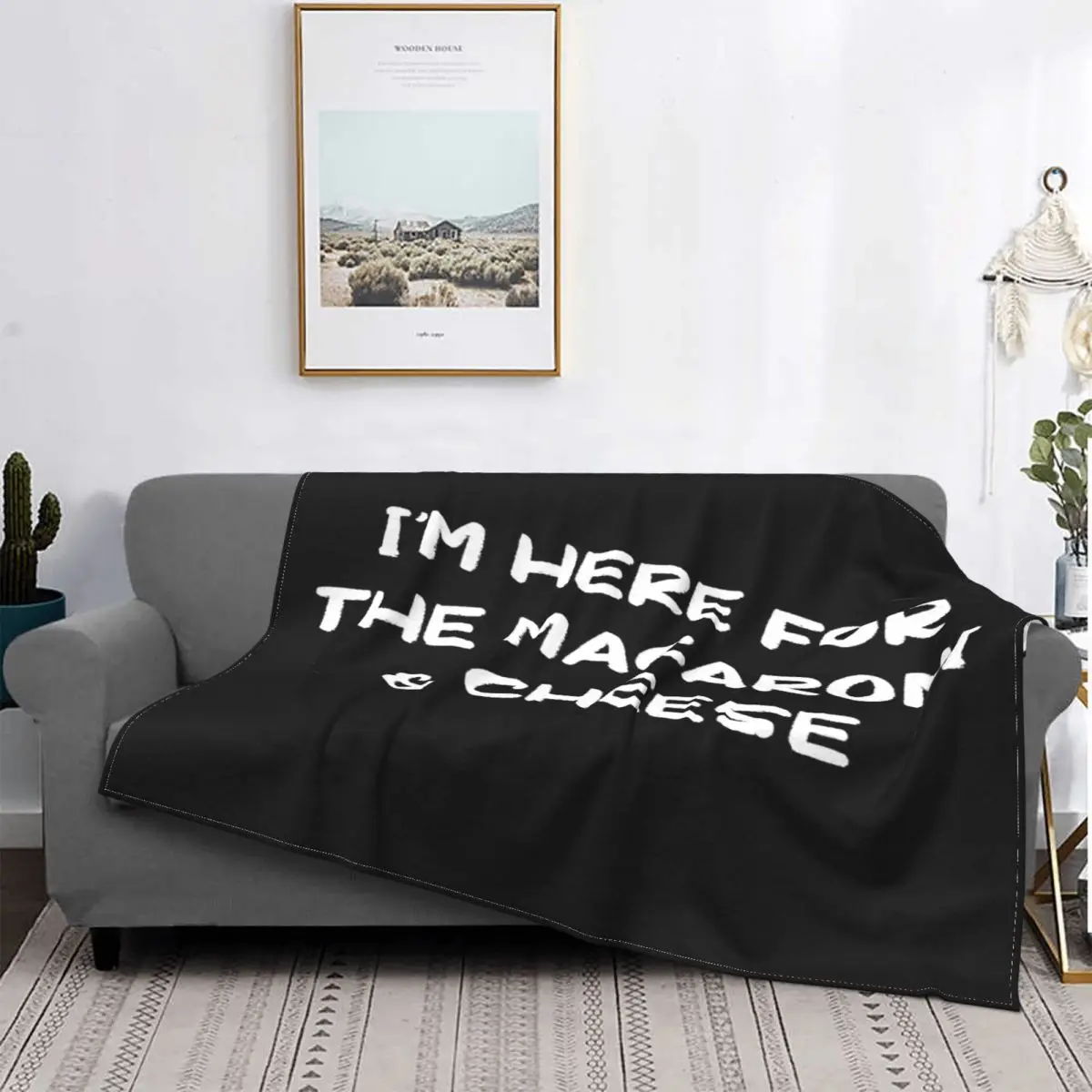 

I'm Here For The macarrones, manta, colcha, edredón a cuadros para cama, funda para sofá, manta térmica, funda para niños